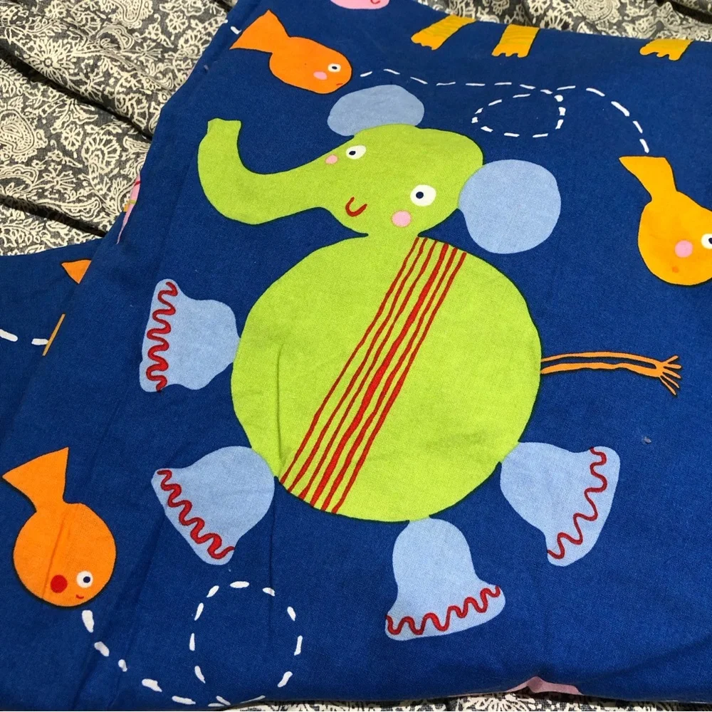 IKEA bright blue animals duvet cover twin
